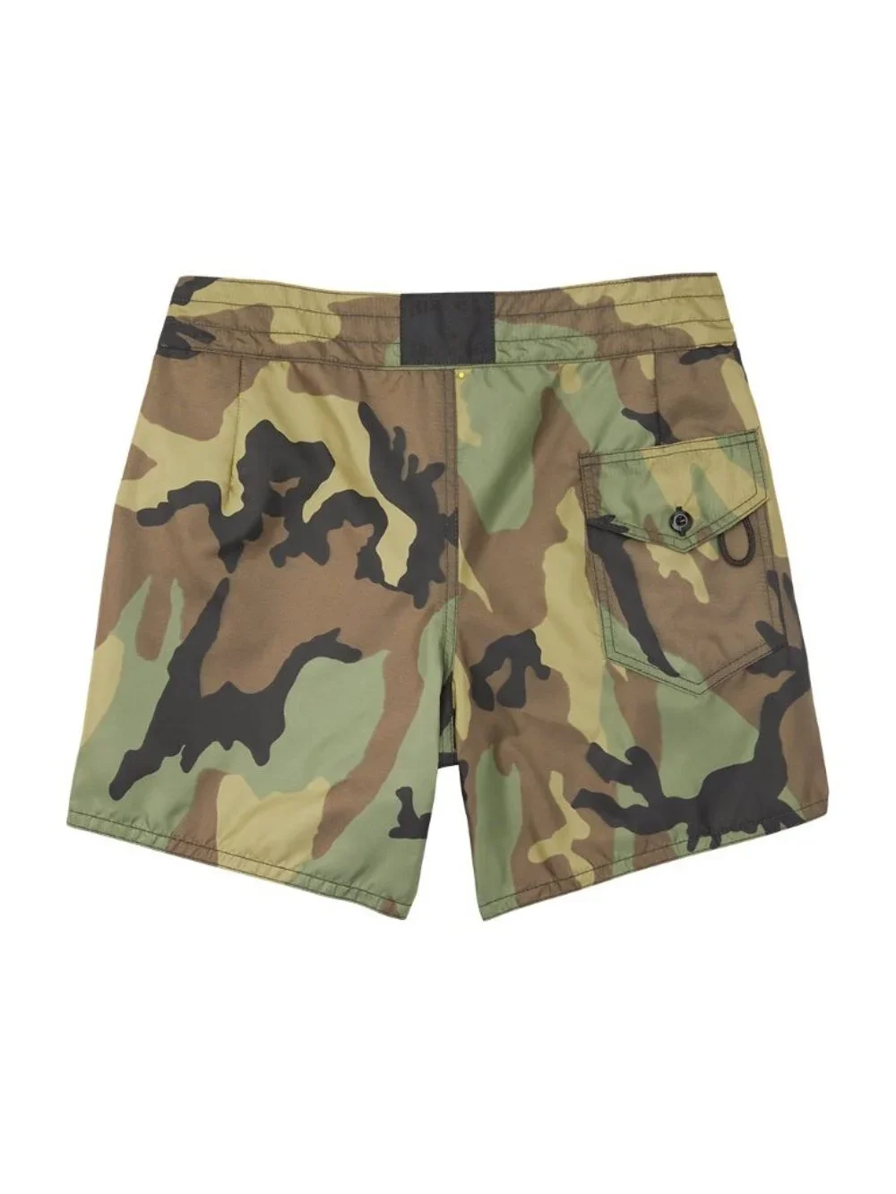 Birdwell Men's Camo Swim Board Shorts in Green and Brown